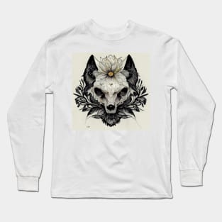 Floral tattoo raccoon Long Sleeve T-Shirt